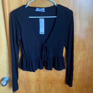 Cute black womens crop top new with tags